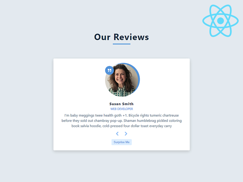 React Reviews App